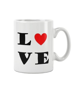 Love Aşk Hediye Baskılı Kupa Bardak