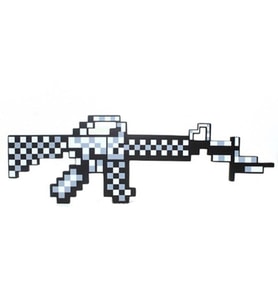 Minecraft Stil Tabanca Tüfek 60 cm (Beyaz)