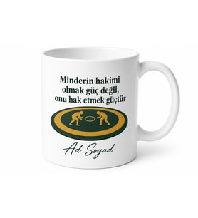 Güreş Antrenörü Minderin Hakimi Kahve Kupası Hediye Bardak