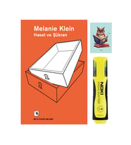 Haset Ve Şükran - Melanie Klein  Sarı Fosforlu Kalem - Not Defterli Seti