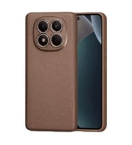 Coverzone Xiaomi Redmi Note 15 4G ile uyumlu Kılıf Deri Görünümlü Thermax Silikon kılıf Kamera Korumalı Kompakt Tasarım Redmi Note 15 4G için Deri Görünüm Kapak Kahverengi