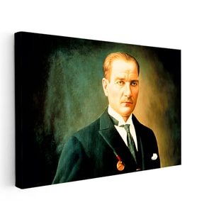 Kanvas Tablo Atatürk Madalyalı Resim Sanatı Atatürk Tablosu Ev Ofis Duvar Dekoru