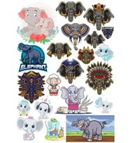 Fil Sticker Set 2 20 Parça Telefon, Tablet, Defter, Laptop Sticker