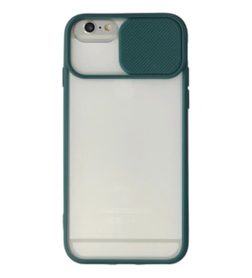 Durukar® iPhone 6 Plus Kılıf Palm Buzlu Kamera Sürgülü Silikon - Yeşil