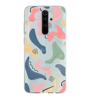 Xiaomi Redmi Note 8 Pro Uyumlu Kapak Abstract Tasarımlı Şeffaf Silikon Kılıf
