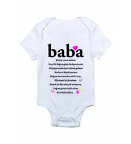 Kız Bebek Beyaz Baba Doğum Günü Baskılı Zıbın Body