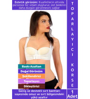 İz İç Göstermez Şekillendirici Esnek Konforlu Estetik Şık Sırt Toparlayıcı Korse (Beyaz)
