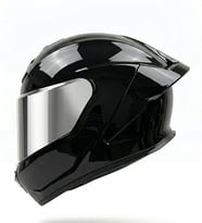 Motosiklet Kaskı Full Face Roxter Black İridium Ayna ve Şeffaf Vizörlü Motorcu Kask