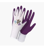 Unisex Çok Amaçlı Bahçe Eldiven No:8 (M) (Mor-Beyaz)