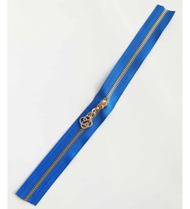 Angel Çanta Aksesuar Başlıklı Fermuar 40 Cm Light Gold Metal Saks Mavi