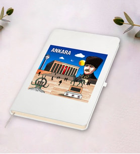 Ankara Tasarımlı Beyaz Defter