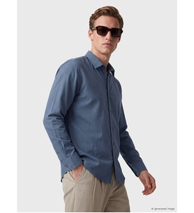 LCW Vision Mavi Regular Fit Erkek Gömlek