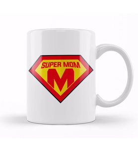 Superhero Super Mom Süperanne 01 Kupa Bardak Porselen