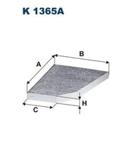 FILTRON K1365A Polen Filtresi (Karbonlu) 103904200A