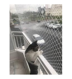 2,50 X 3 Balkon Kedi Koruma Ağı Balkon Kedi Güvenlik Filesi Balkon Kapatma Ağı Kuş Önleme  (Çok Renkli)