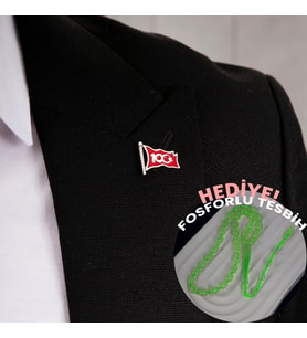 Gümüş 925 Ayar Ay Yıldız 100. Yıl Yaka Rozeti