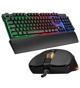 Rampage KM-RX7 FORTUNA Gökkuşağı Aydınlatmalı USB SİYAH Gaming Combo Q Gaming Klavye + 6400 dpi Mouse
