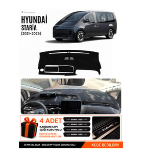 HYUNDAİ STARİA (2021-2025) Uyumlu Torpido Örtüsü Torpido Kılıfı - Siyah