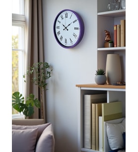 36 Cm Mor Roma Rakamlı Dekoratif Duvar Saati (Standart)