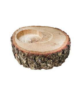 20 Adet Ağaç kütük tealight mumluk oval büyük pk:1 Nikah Şekeri Malzemeleri-