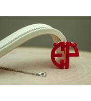 2 Harfli Circle Monogram Yazılı Pleksi Kolye
