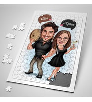Sevgiliye Hediye 240 Parça Karikatürlü İçkici Çiftler Puzzle