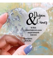 Epoksi Magnet Hediyelik -ETİKET DEĞİLDİR!! - Düğün, Nişan, Nikah, Kına, Söz Hatırası (Gümüş)