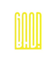Good Bad Sticker17x17 Cm Sarı