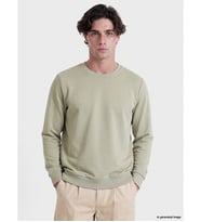 LCWAIKIKI Classic Yeşil Bisiklet Yaka Erkek Kalın Sweatshirt