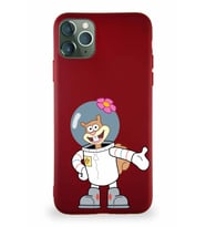 Apple iPhone 11 Pro Max Soft Premier Kapak Sandy Tasarımlı Silikon Kılıf - Mürdüm (Şeffaf)