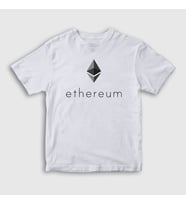 Presmono Unisex Çocuk Beyaz Ethereum Bitcoin T-Shirt 263651tt (Beyaz)