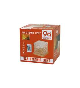 USB KUMANDALI RGB SU DESENLİ MİKA KRİSTAL PLASTİK GECE LAMBASI 9.5X9.5CMX11.5CM