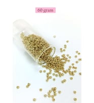Dökme Cam Kum Boncuk (8/0) 3 mm - 60 Gram - Altın Rengi - BNC185