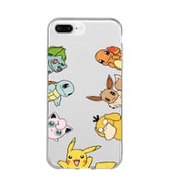 Iphone 7 Plus ve 8 Plus Uyumlu Pokemon Tüm Karakterler Tasarımlı Şeffaf Telefon Kılıfı