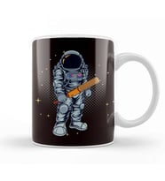 Astronaut Cricket Player Cricketer Bat Ball Game Kupa Bardak Porselen