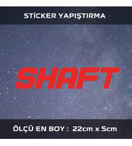 shaft kırmızı etiket sticker - 2 adet çıkartma araba motosiklet kask atv tablet pc buzdolabı otomobil bilgisayar uyumlu