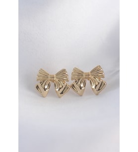 Pirinç Gold Renk Fiyonk Küpe 5886 - SSSSSS9344-2390