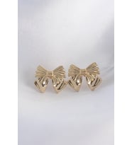 Pirinç Gold Renk Fiyonk Küpe 5886 - SSSSSS9344-2390