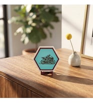 Yarışçı Çizgili Motosiklet Desenli Masaüstü Aksesuarı Çalışma Alanlarınıza Estetik Katan Modern Özel Tasarım Ürün 10x10 cm