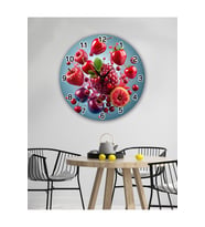 bilge Tasarım MEYVELER temalı duvar saati 35 cm x 35 cm (Çok Renkli)
