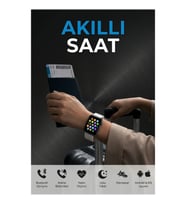 Bluetooth Görüşmeli Akıllı Saat Dokunmatik Ekran Beyaz Silikon Kordon Sağlık Takip Özellikli