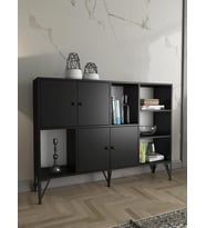 Wood'n Love Rüzgar 140 Cm Metal Ayaklı Konsol - Siyah / Siyah