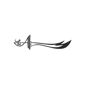 Hz. Ali Zülfikar Oto Sticker 30Cm Eninde Arba Etiket Siyah