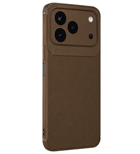 Northcity Tecno Spark 50 4G Uyumlu Auto Focus Karbon Kapak - Kahverengi