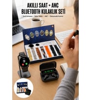 Yeni Model Akıllı Saat ve Ucuz Kaliteli Bluetooth Kulaklık Amoled Ekran Aynalı