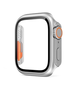 Apple Watch 7/8/9 41mm Watch Ultra Görünümlü Kasa Dönüştürücü Ekran Koruyucu 25 (Gri)