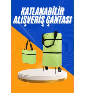 Alışveriş Çantası Katlanabilir Pazar Arabası Tekerlekli Pazar Arabası Katlanabilir