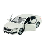 Oyuncak Metal Model Araba 1/36 Çek Bırak Beyaz Octavia
