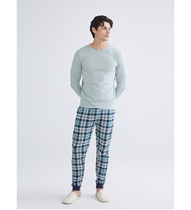 LC WAIKIKI Mavi Standart Kalıp Erkek Pijama Takımı