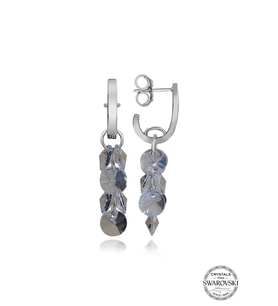 Swarovski Crystal Kadın Salkım Clear Gümüş Küpe